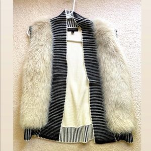NWOT Banana Republic faux fur cardigan